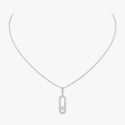 [✨Rose💎]Move Uno Diamond Necklace in Rose Gold