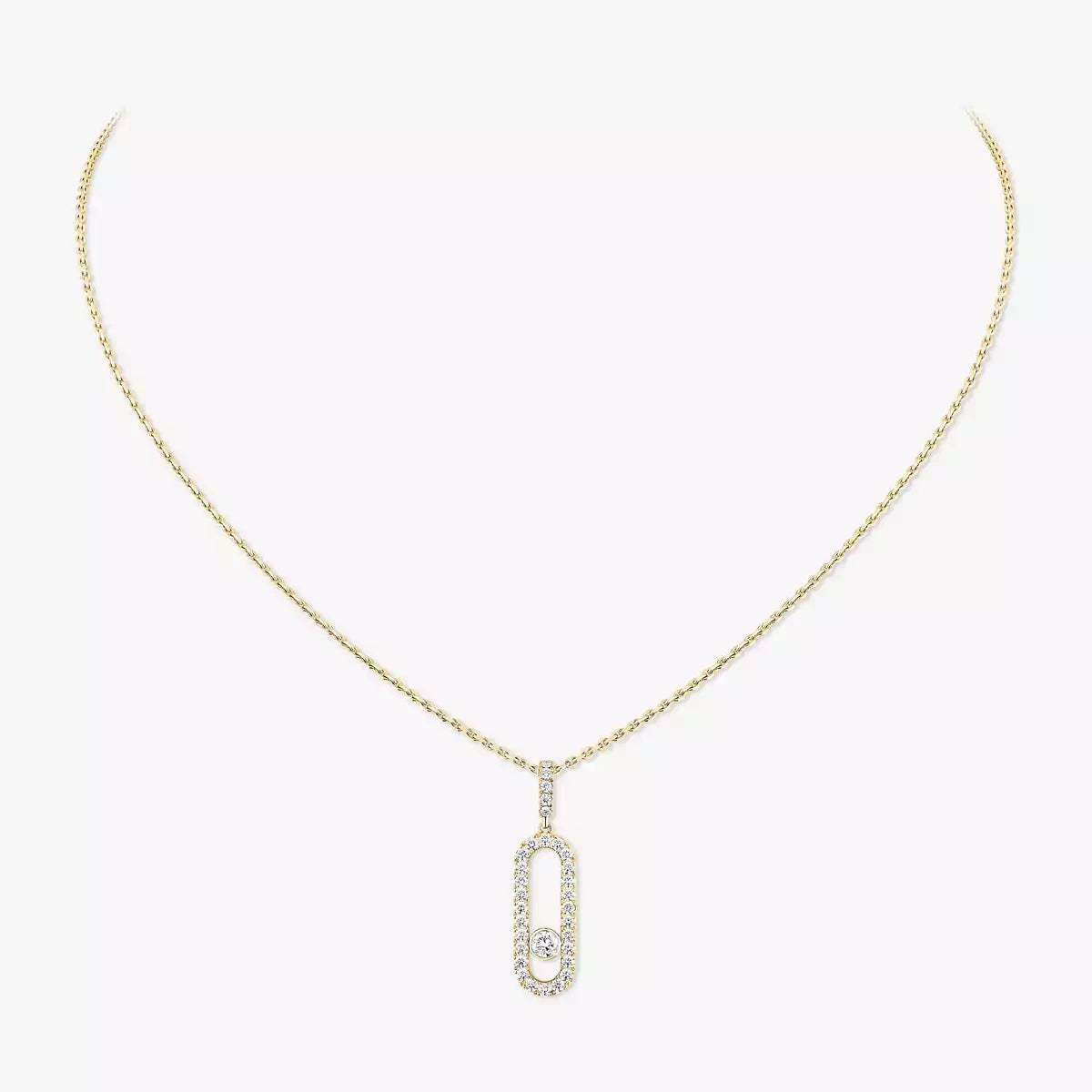[✨Rose💎]Move Uno Diamond Necklace in Rose Gold