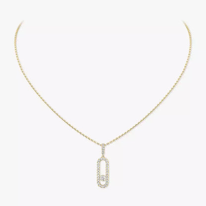 [✨Rose💎]Move Uno Diamond Necklace in Rose Gold