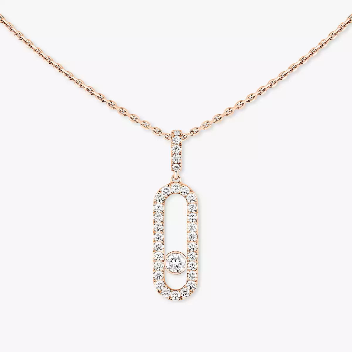 [✨Rose💎]Move Uno Diamond Necklace in Rose Gold