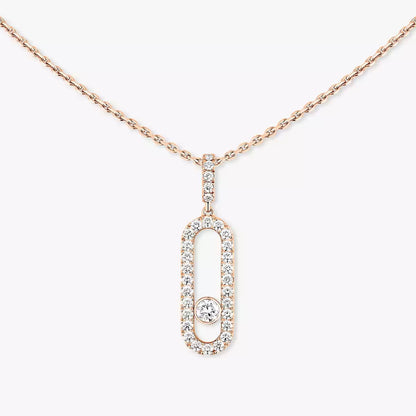 [✨Rose💎]Move Uno Diamond Necklace in Rose Gold