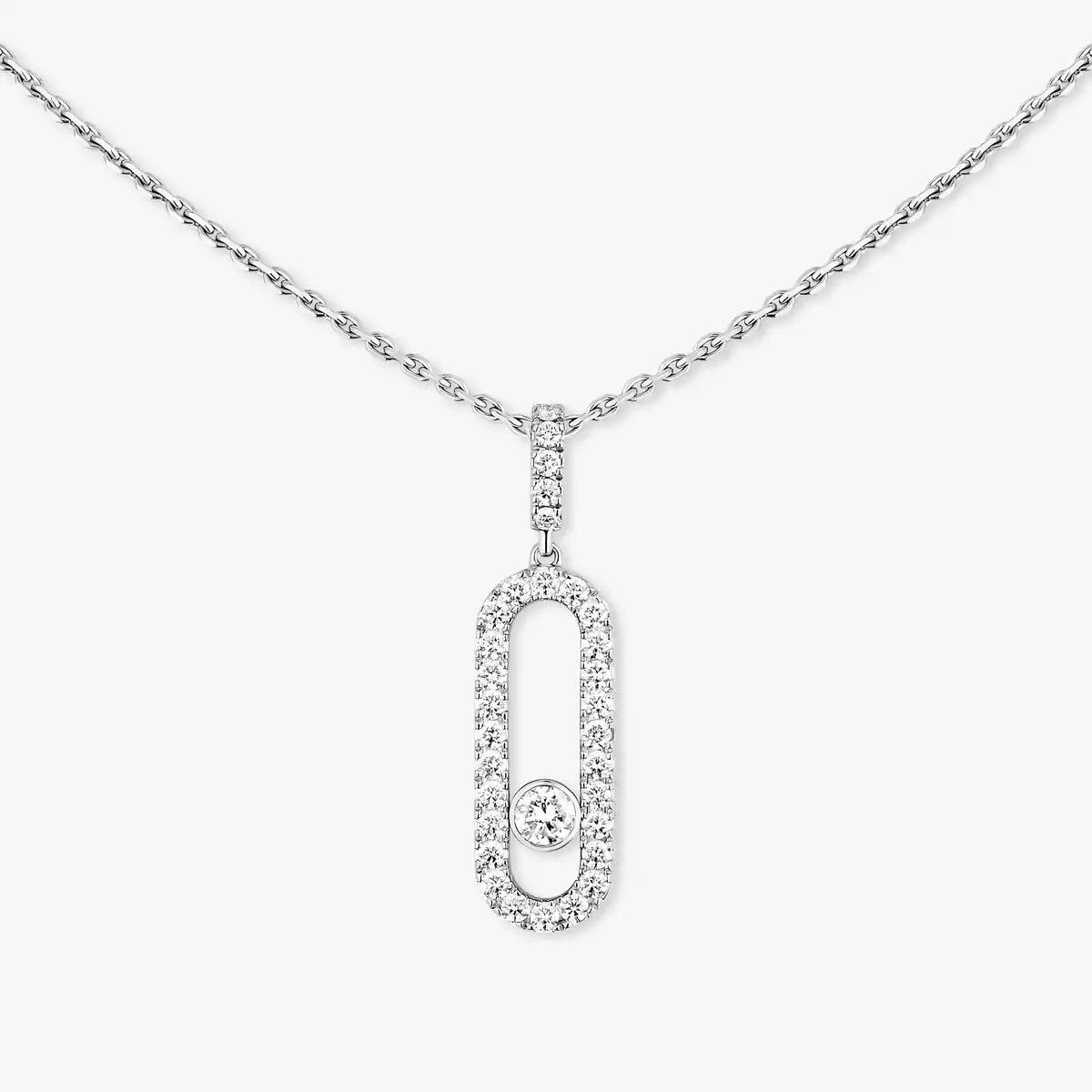 [✨Rose💎]Move Uno Diamond Necklace in Rose Gold