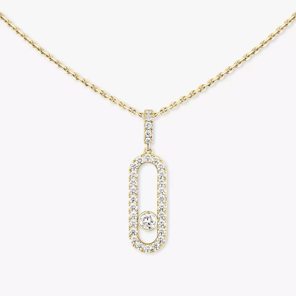 [✨Rose💎]Move Uno Diamond Necklace in Rose Gold