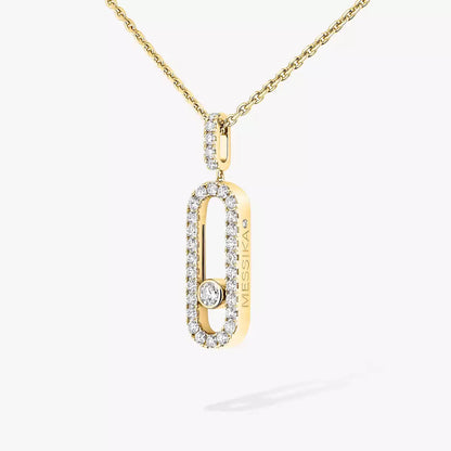 [✨Rose💎]Move Uno Diamond Necklace in Rose Gold
