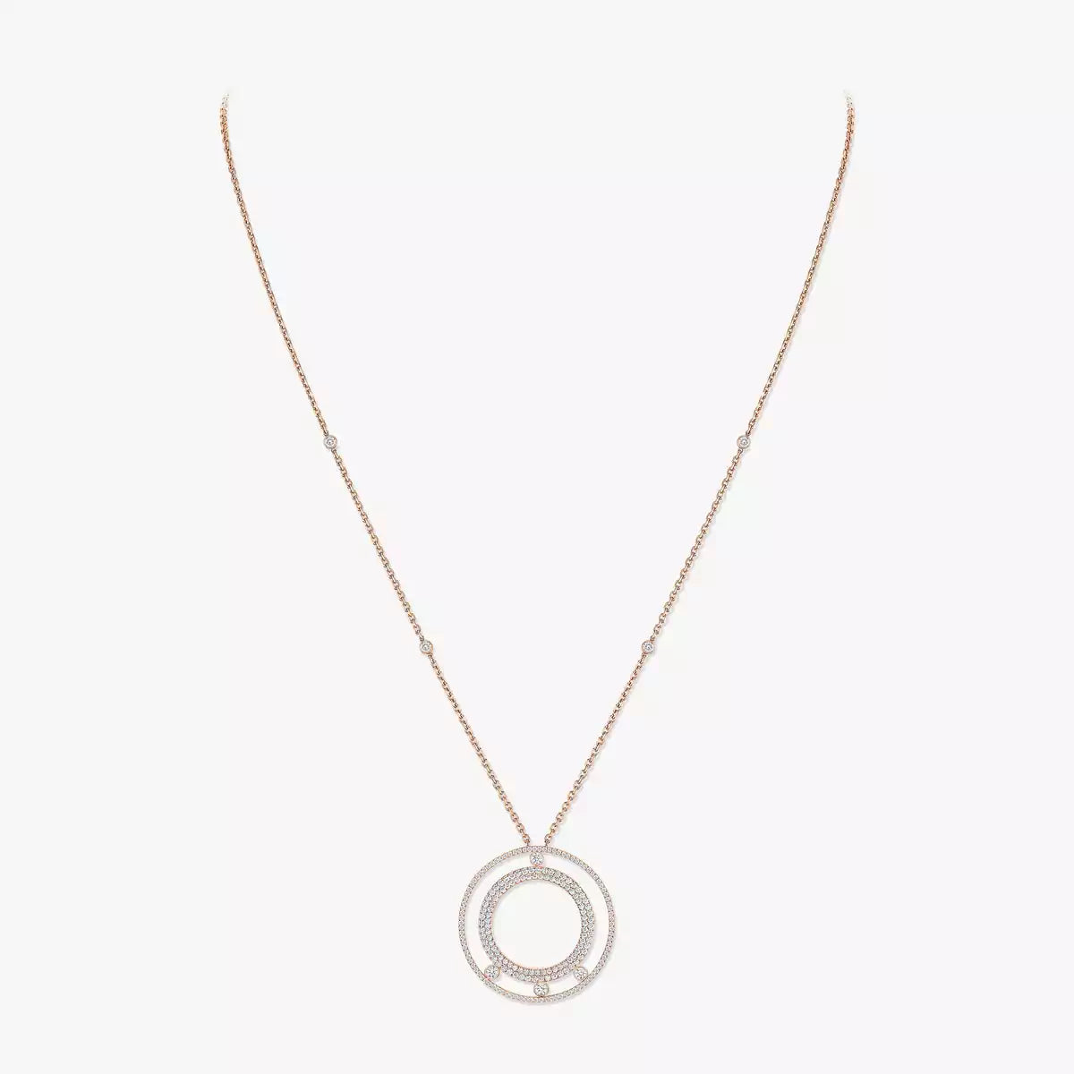 [✨Rose💎]Move Romane Long Pave_-Set Diamond Necklace