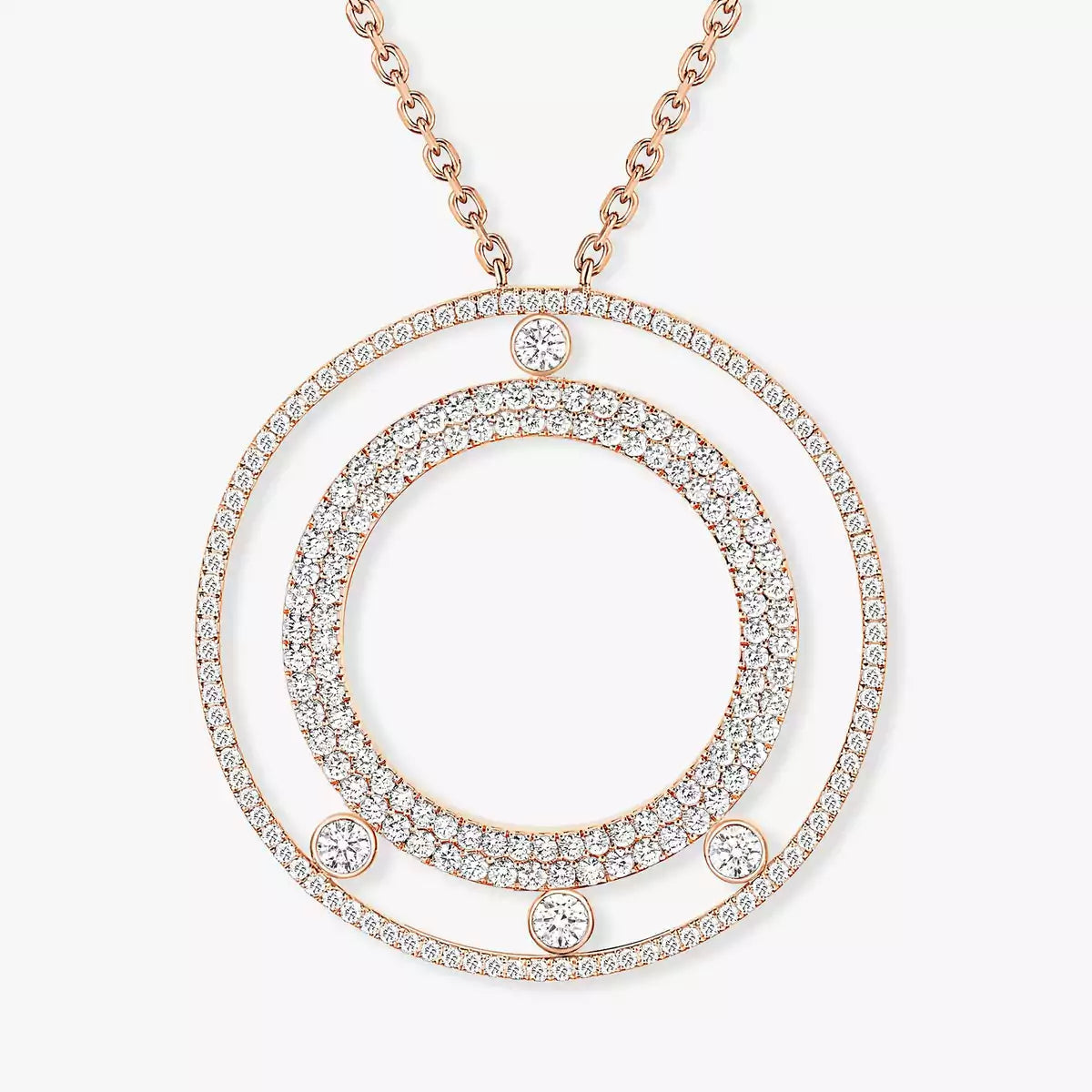 [✨Rose💎]Move Romane Long Pave_-Set Diamond Necklace