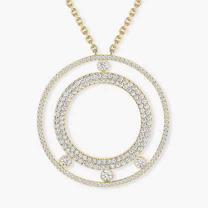 [✨Rose💎]Move Romane Long Pave_-Set Diamond Necklace