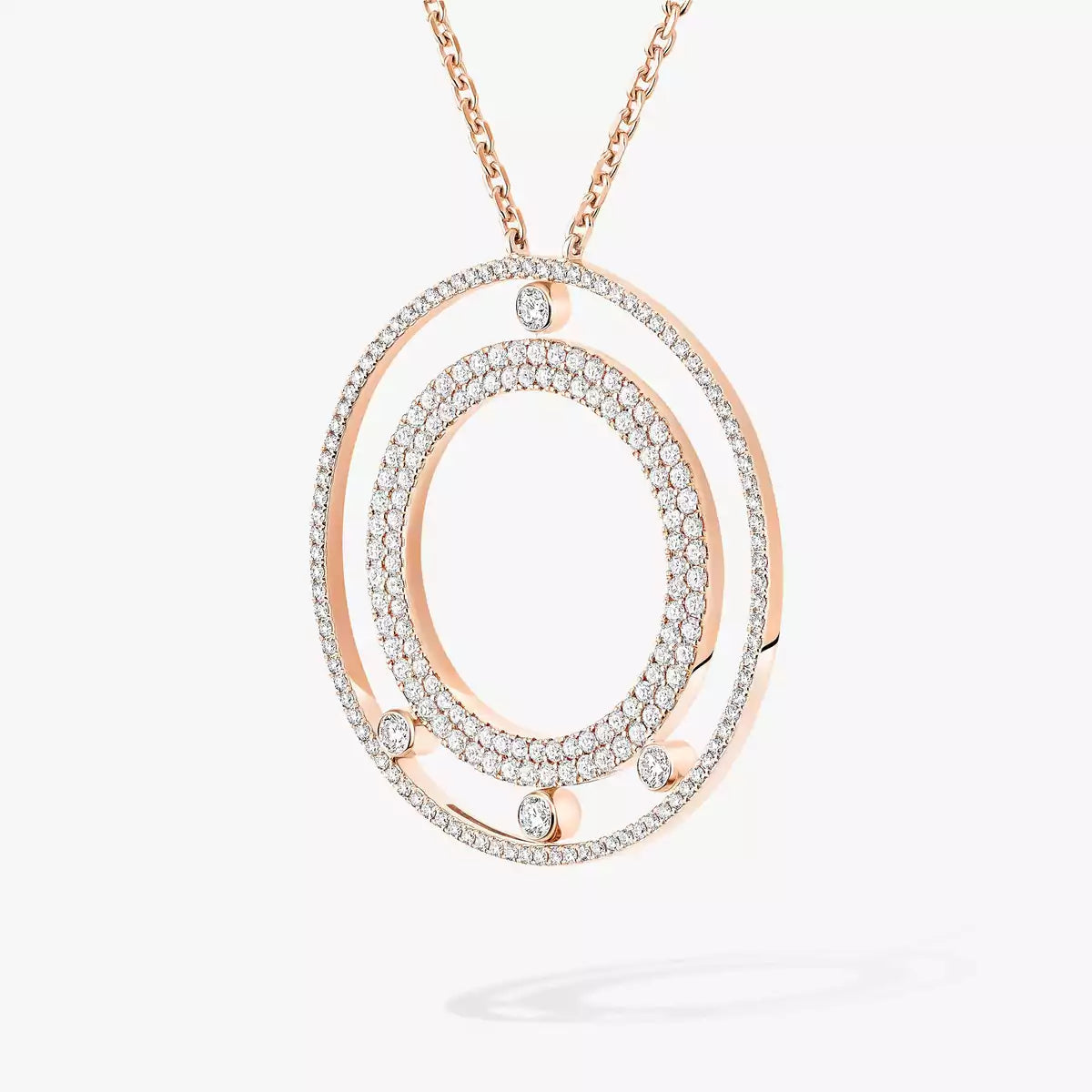 [✨Rose💎]Move Romane Long Pave_-Set Diamond Necklace