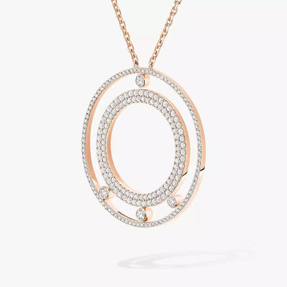 [✨Rose💎]Move Romane Long Pave_-Set Diamond Necklace