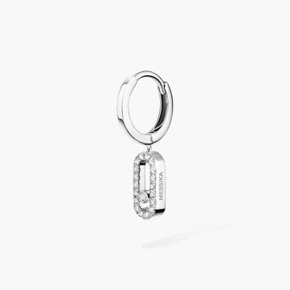 [✨Rose💎]Move Uno Single Diamond Hoop Earring
