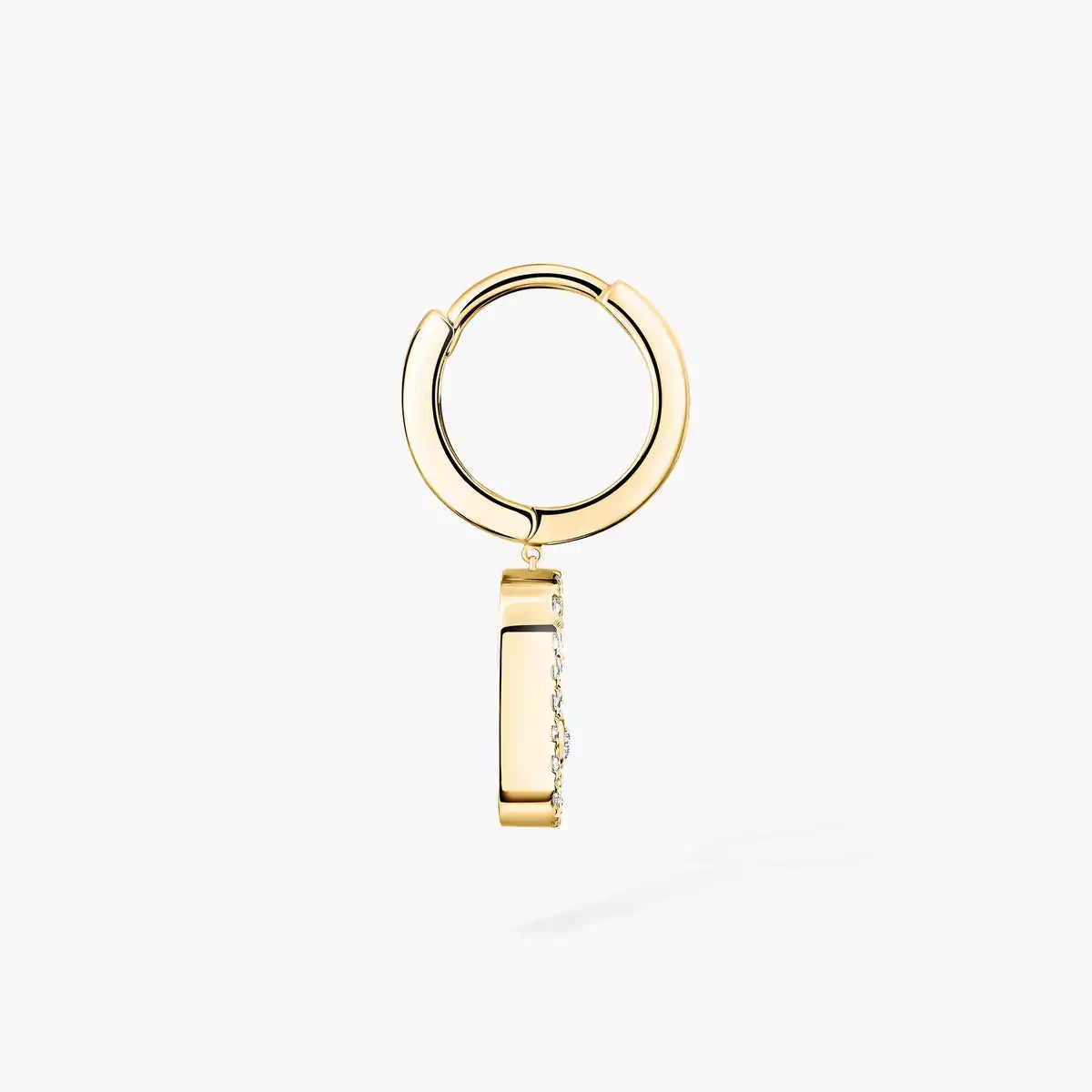 [✨Rose💎]Move Uno Single Diamond Hoop Earring