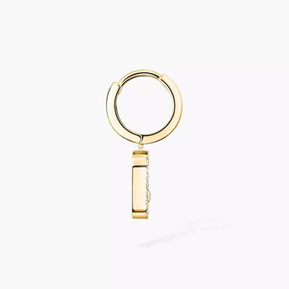 [✨Rose💎]Move Uno Single Diamond Hoop Earring