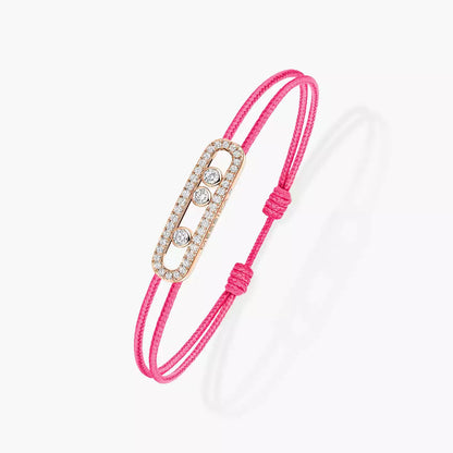 [✨Rose💎]MK Care(s) pink cord pave bracelet