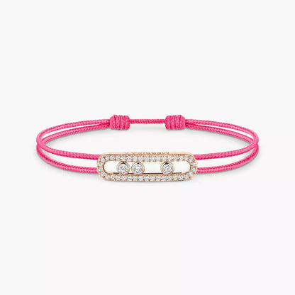 [✨Rose💎]MK Care(s) pink cord pave bracelet