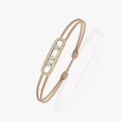[✨Rose💎]MK Care(s) pink cord pave bracelet