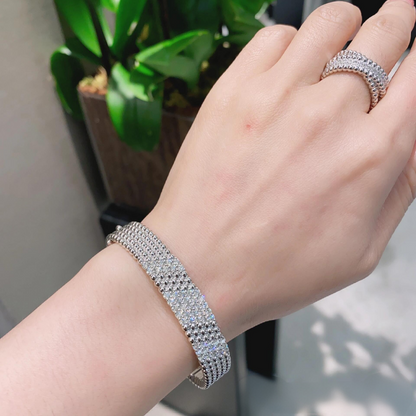 [✨Rose💎]  FIVE-ROW DIAMOND BRACELET