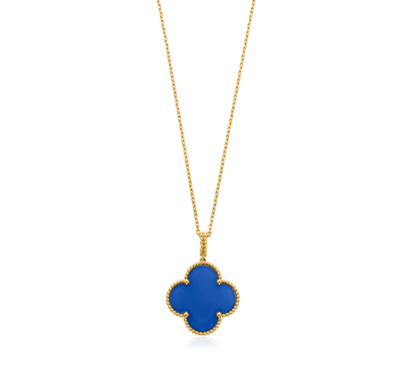 [💎ROSE💎]CLOVER 25MM NECKLACE TURQUOISE ROSE GOLD
