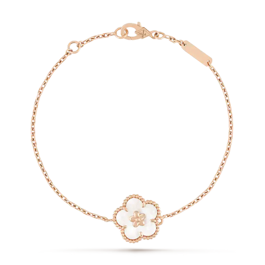 [💎ROSE💎]LUCKY WHITE MOP PLUM BLOSSOM  BRACELET