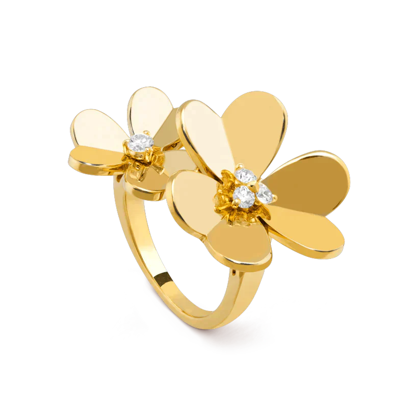 [💎ROSE💎]CLOVER COMOS GOLD DIAMOND RING