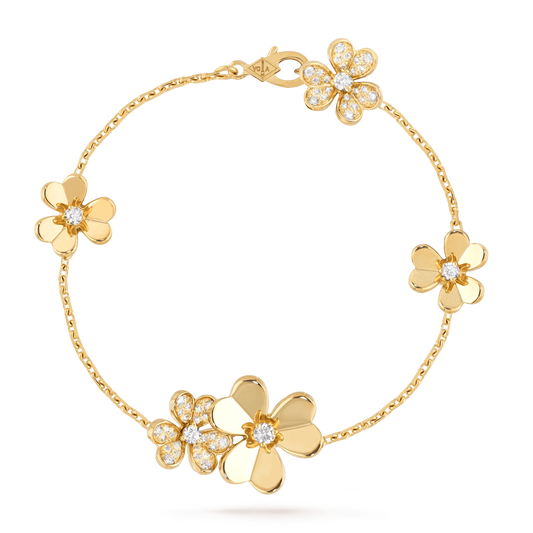[💎ROSE💎]FRIVOLE GOLD 5 FLOWERS BRACELET