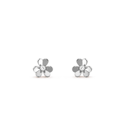 [💎ROSE💎]FRIVOLE MINI SILVER FLOWER EARRINGS