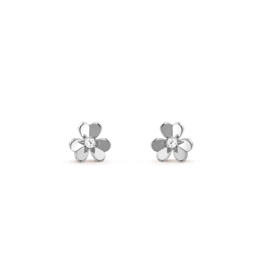 [💎ROSE💎]FRIVOLE MINI SILVER FLOWER EARRINGS