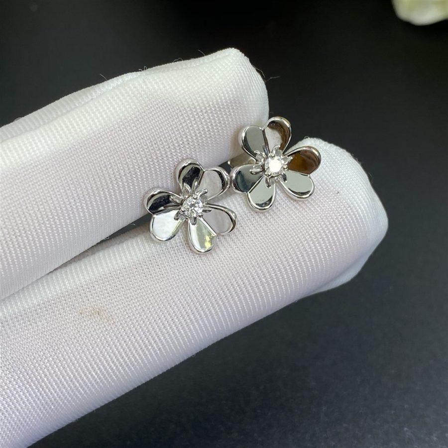 [💎ROSE💎]FRIVOLE MINI SILVER FLOWER EARRINGS