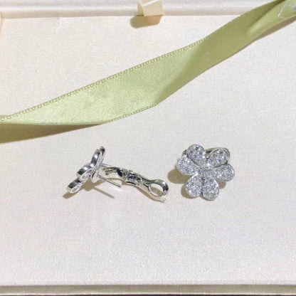 [💎ROSE💎]FRIVOLE SILVER FLOWER DIAMOND EARRINGS