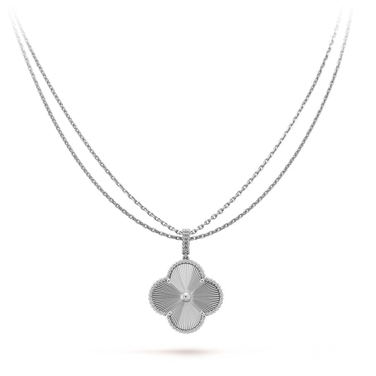 [💎ROSE💎]CLOVER 25MM SILVER BIG CLOVER NECKLACE