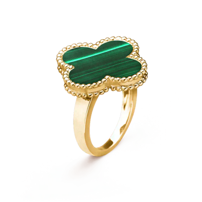 [Rose Jewelry]CLOVER MALACHITE RING