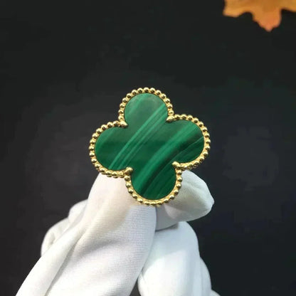 [Rose Jewelry]CLOVER MALACHITE RING