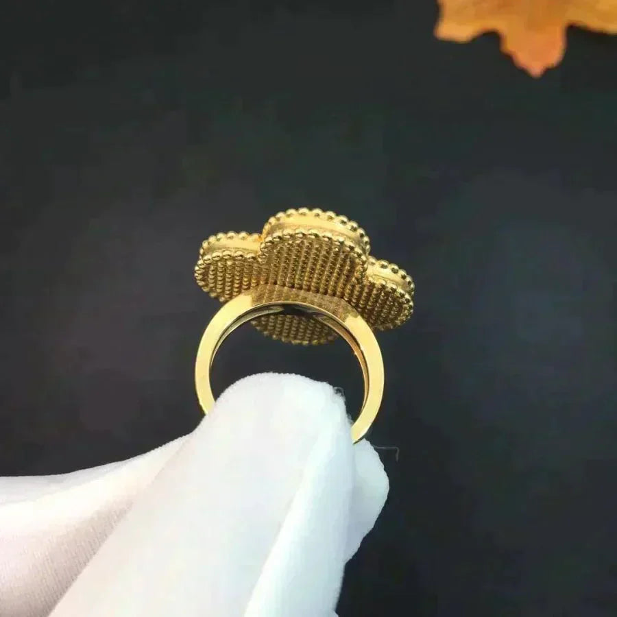 [Rose Jewelry]CLOVER MALACHITE RING