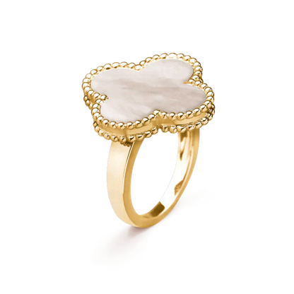 [💎ROSE💎]CLOVER WHITE MOP RING