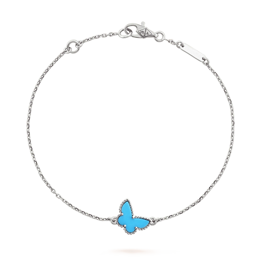 [💎ROSE💎]BUTTERFLY TURQUOISE BUTTERFLY BRACELET SILVER