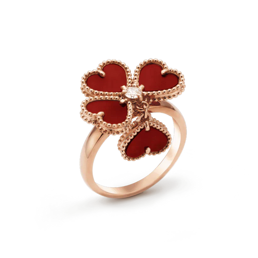 [Rose Jewelry]SWEET CLOVER CARNELIAN RING