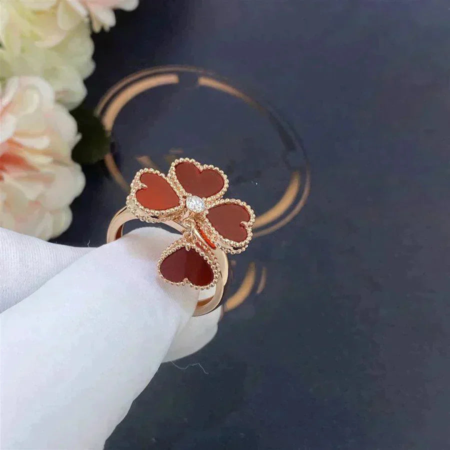 [Rose Jewelry]SWEET CLOVER CARNELIAN RING