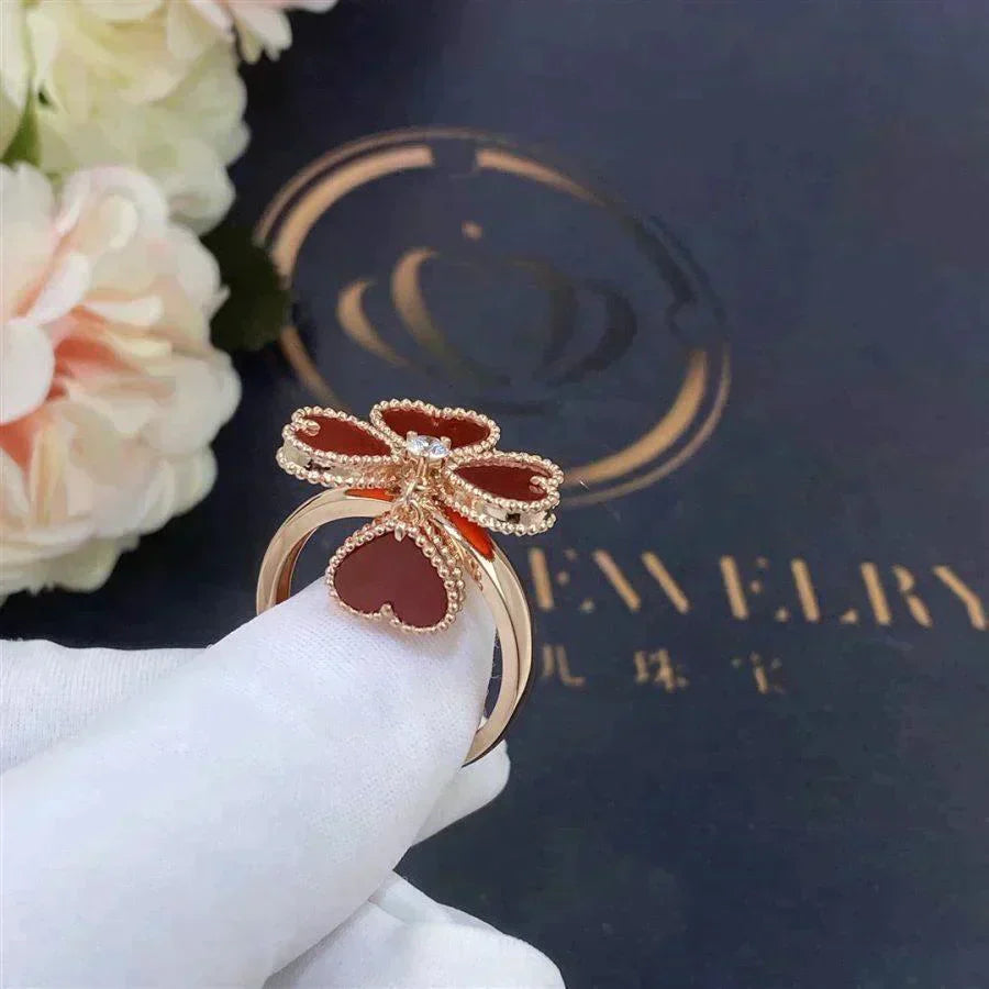 [Rose Jewelry]SWEET CLOVER CARNELIAN RING