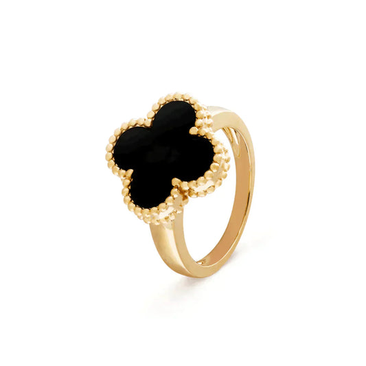 [💎ROSE💎]CLOVER ONYX RING