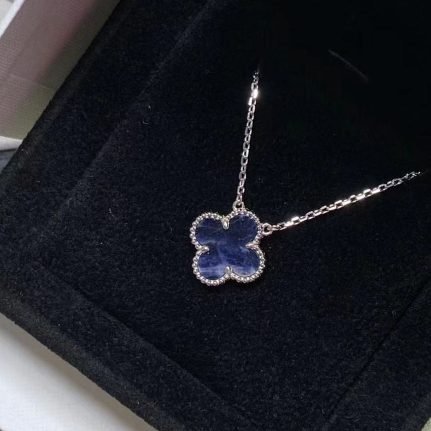 [Rose Tomorrow]CLOVER 15MM PIETERSITE NECKLACE SILVER