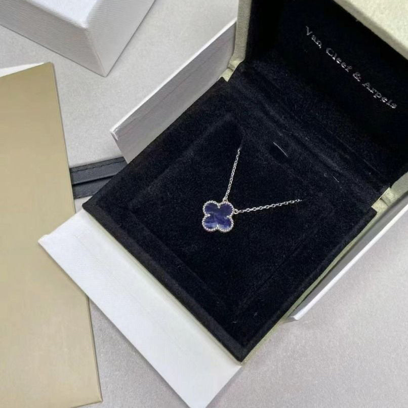 [Rose Tomorrow]CLOVER 15MM PIETERSITE NECKLACE SILVER