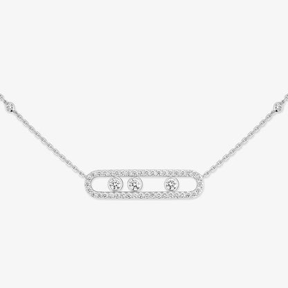 [✨Rose💎] Move Pave_ Rose Gold Diamond Necklace