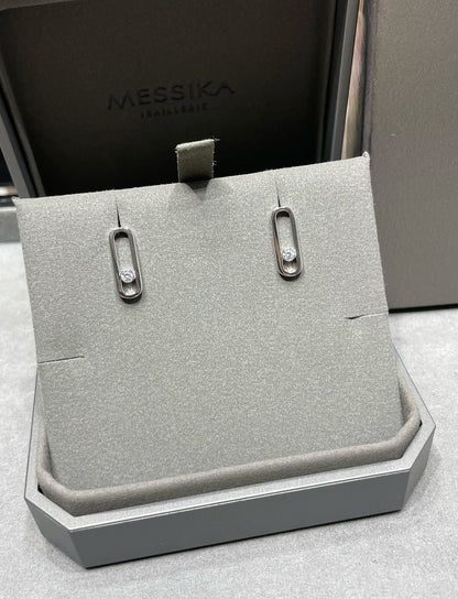 [✨Rose💎]MOVE UNO SMALL 1 DIAMOND EARRINGS