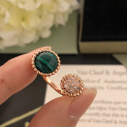 [💎ROSE💎]PERLEE COULEURS DIAMOND ROSE GOLD BETWEEN THE FINGER RING