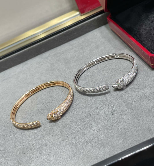 [Rose Jewelry]PANTHERE FULL DIAMOND OPEN BRACELET