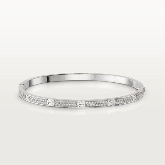 [Rose Jewelry]LOVE BRACELET 3.65MM DIAMOND-PAVED SILVER
