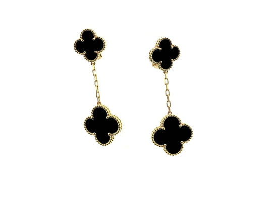 [💎ROSE💎]CLOVER 2 MOTIFS  EARRINGS (MULTIPLE CHOICESC