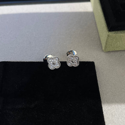 [💎ROSE💎]CLOVER MINI DIAMOND STUD EARRINGS