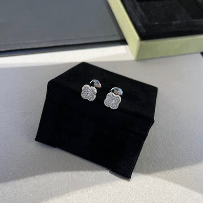 [💎ROSE💎]CLOVER MINI DIAMOND STUD EARRINGS